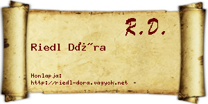 Riedl Dóra névjegykártya